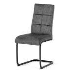Židle jídelní, šedý samet, černá pohupová podnož