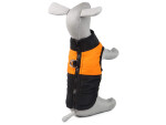 Rainy obleček pro psa na zip Barva: Černo-oranžová, Délka zad (cm): 69, Obvod hrudníku: 88 - 94 cm