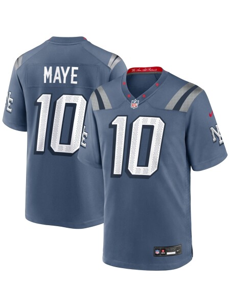 Nike Pánský dres New England Patriots NFL Drake Maye #10 Rivalries Game Storm Blue Velikost: XL