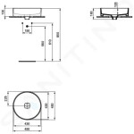 IDEAL STANDARD - Strada II Umyvadlo bez přepadu, průměr 450 mm, bílá T295901