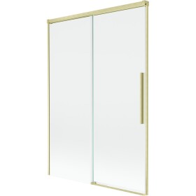 MEXEN/S - Rox vanová zástěna 2-křídlová posuvná 120 x 150, transparent, zlatá kartáčovaná 8C9-120-001-55-00