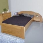TEXPOL Jednolůžko PETRA oblé čelo u nohou BUK ROZMĚR: 90 x 210 cm - ATYP