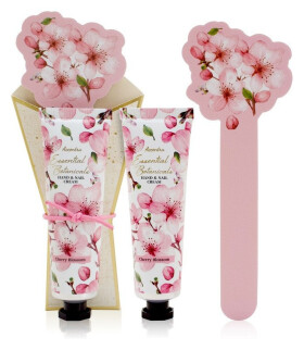 Set péče o ruce ESSENTIAL BOTANICS s pilníkem Třešňový květ 30ml