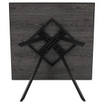 Jídelní stůl 90x90cm, lamino, šedý dub, HT-R5190 GREY