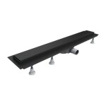OMNIRES - LOWFIX lineární sprchový odtok s pevnou mřížkou, 80 cm černá /BLH/ LOWFIX80GBL