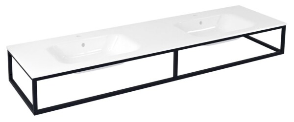 SAPHO - SKA konzole pod umyvadlo/desku 180x22x51cm, černá mat SKA880