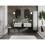 MEXEN/S - Orio koupelnová skříňka 60 cm s umyvadlem Otis, 1 šuplík, šedá mat/bílá mat 91A10-06023-1-BF62-W18M01