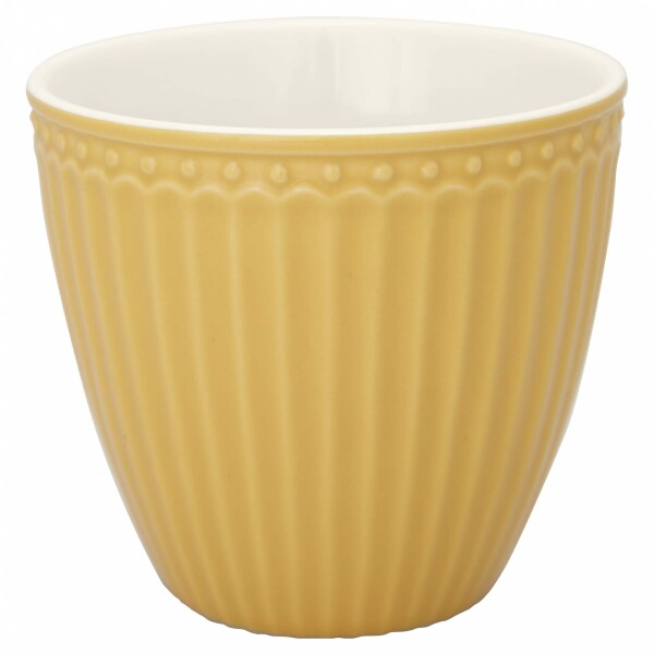 GREEN GATE Latte cup Alice Honey Mustard 300 ml, žlutá barva, keramika 300ml