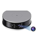 Špionážní budík se skrytou Full HD IP kamerou a bezdrátovým dobíjením - H300