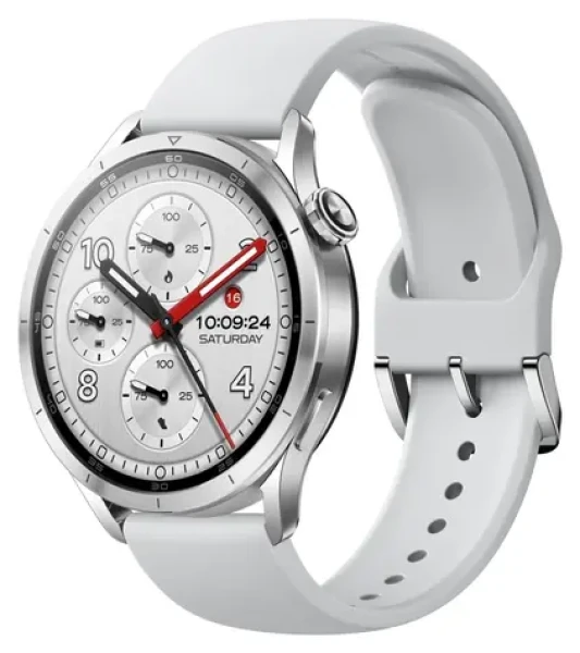Xiaomi Watch S5 46 mm stříbrná, bílý řemínek / Chytré hodinky / 1,48" AMOLED / 480 x 480 / 5 ATM / Bluetooth (70273)