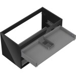 MEXEN - Box-A skříňka pro umyvadlo 90, 2 zásuvky, černá lesk 91AX0-0900-470-2-70