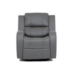 TV a relaxační křeslo, manuální polohování, potah šedá látka v dekoru kůže