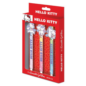 Hello Kitty set gumovacích gelových per, 3 ks - EPEE