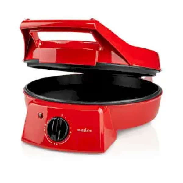 Nedis FCPM100FRD červená / Pec na pizzu a gril / 1800 W / 30 cm / Nastavitelná regulace teploty (FCPM100FRD)