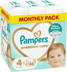 Pampers Premium Care 9-14 kg (156 ks) / Pleny / Velikost 4 (9-14 kg)