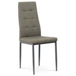 Jídelní židle, potah lanýžová látka, kov antracitový matný lak