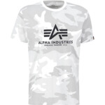 Alpha Industries Tričko Basic T-Shirt white camo M