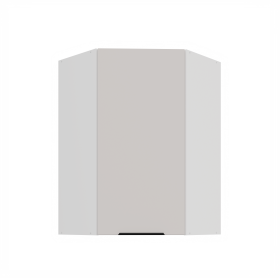 Horní rohová skříňka Como 60x60 GN-90 1F (45°) Barva korpusu: Bílá, Barva dvířek: Kašmír