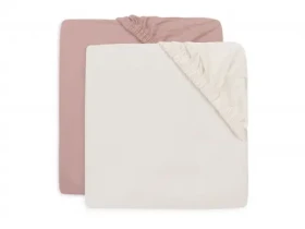 Jollein Prostěradlo napínací 120x60 cm Wild Rose/Ivory 2 ks (2511-507-68013)
