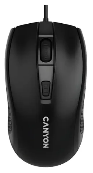CANYON M-4 černá / Myš optická / USB / 1600 dpi / 4 tlačítka / symetrická (CNE-CMS4)