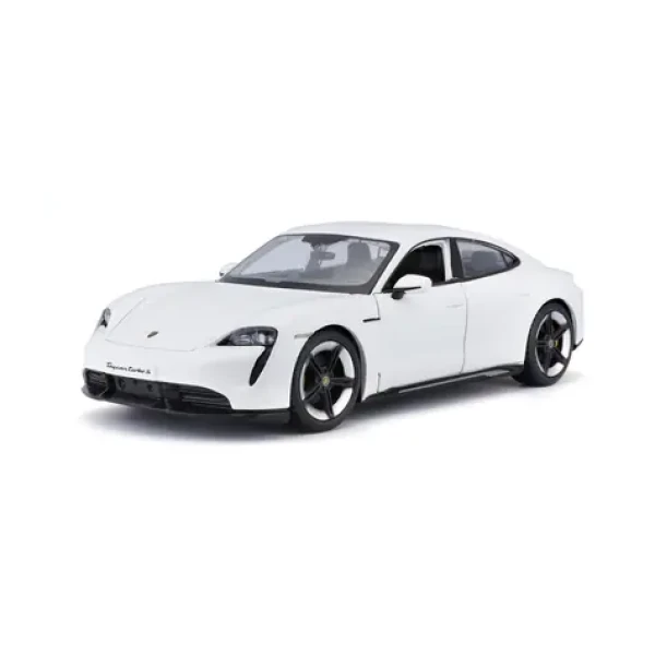 Bburago Porsche Taycan Turbo S bílá 1:24