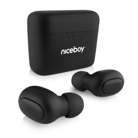 Niceboy HIVE Podsie 3 černá / Bezdrátová sluchátka s mikrofonem / TWS / Bluetooth 5.1 / IPX5 / nabíjecí pouzdro (hive-podsie-3)