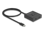 Delock USB-C Switch 2:1 černá / Přepínač / bidirekcionální / 10 Gbps / 8K 144Hz / PD 100W (18911)