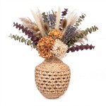 Massivo.cz Pletená dekorativní váza z vodního hyacintu, velká