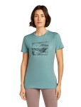 ICEBREAKER Wmns 150 Tech Lite SS Tee Lake View, Hydro velikost: S