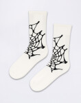 Edwin Spider Web Socks White garment washed