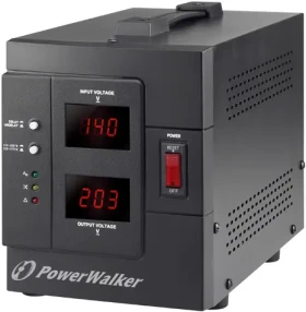 PowerWalker AVR 1500-SIV / regulátor napětí / 1500VA / 1200W / 2x Schuko (10120305)