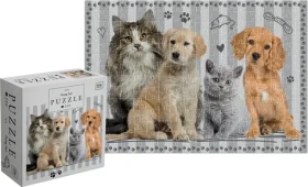 INTERDRUK Puzzle Mláďata: Štěňátka a koťátka