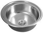 AQUALINE - Nerezový vestavný dřez kulatý 51x18cm AQ051B