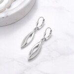 Stříbrné visací náušnice se zirkony Julia - stříbro 925/1000, Stříbrná