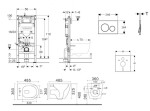 GEBERIT - Duofix Set předstěnové instalace, kompaktního klozetu Gaia a sedátka softclose, tlačítko Sigma20, černá lesk/černá mat SANI11CA5121B