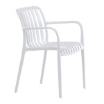 Židle jídelní, stohovatelná, bílý plast