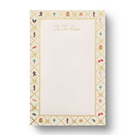 Rifle Paper Co. Poznámkový blok Holiday Argyle, zlatá barva, papír