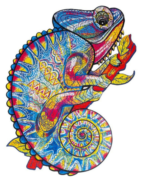 Dřevěné puzzle - Chameleon