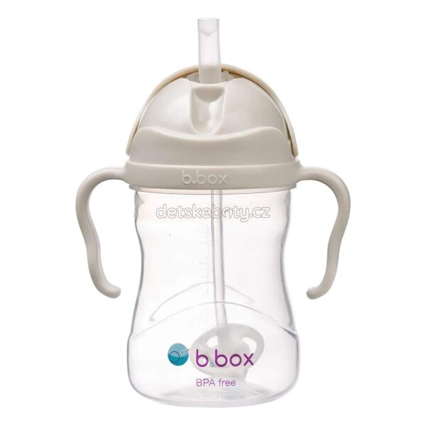 B.box 200246 Hrneček s brčkem - béžový 240 ml