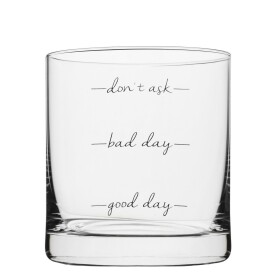 Bella Rose Sklenice na whisky Bad Day, čirá barva, sklo,