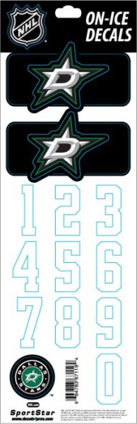 Sport Star Samolepky na helmu Dallas Stars Decals Black