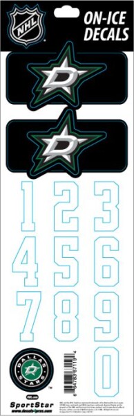 Sport Star Samolepky na helmu Dallas Stars NHL Decals Black