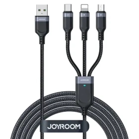 Joyroom Multi-Use Series S-A18 3in1 kabel USB-A - Lightning / USB-C / micro-USB 0.3m černá (6956116708979)