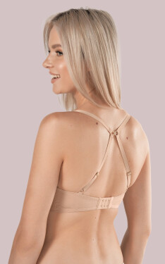Dámská push-up podprsenka bez kostic Nipplex Amelia béžová 80D