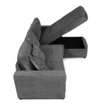 Rohová pohovka, šedá, látka, ASB-C3990 GREY2