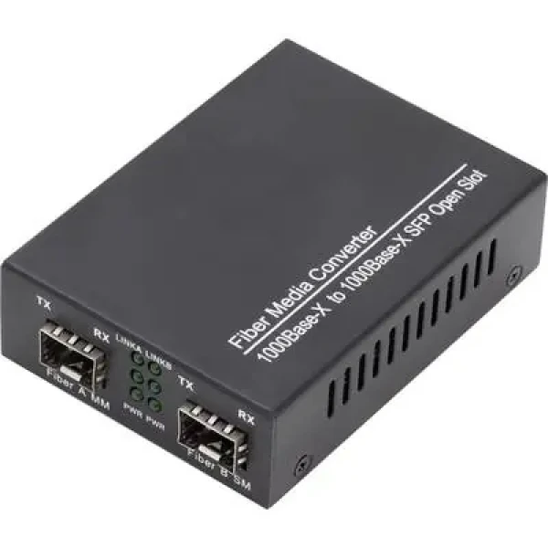 Digitus DN-82133 černá / Media konvertor / Gigabit / Multimode-Singlemode / Auto MDI/MDIX (DN-82133)
