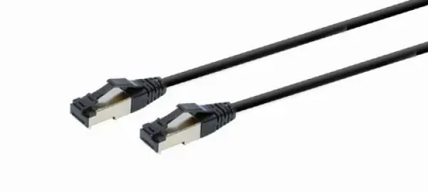 Gembird SFTP CAT8 5m / patch kabel / s ochranou / černá (PP8-LSZHCU-BK-5M)