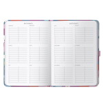 Busy B Diář na 17 měsíců Floral 2026/27, růžová barva