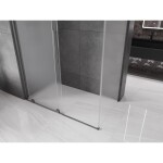 MEXEN/S - Velar sprchový kout, posuvné dveře 160 x 80 cm, dekor, grafit kartáčovaná 871-160-080-31-66