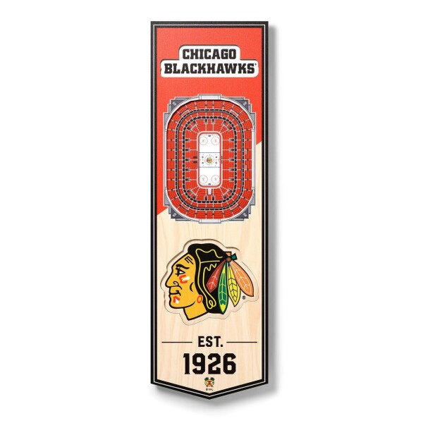Cedule Chicago Blackhawks NHL 3D Stadium Banner